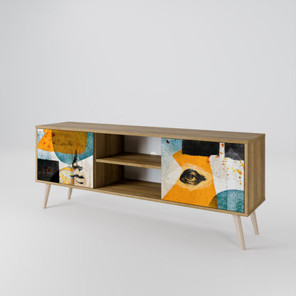 ABSTRACT FACES 2-Door TV Cabinet