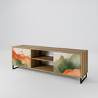 WATERCOLOUR PEAKS 2-Door TV Stand in Oak Effect