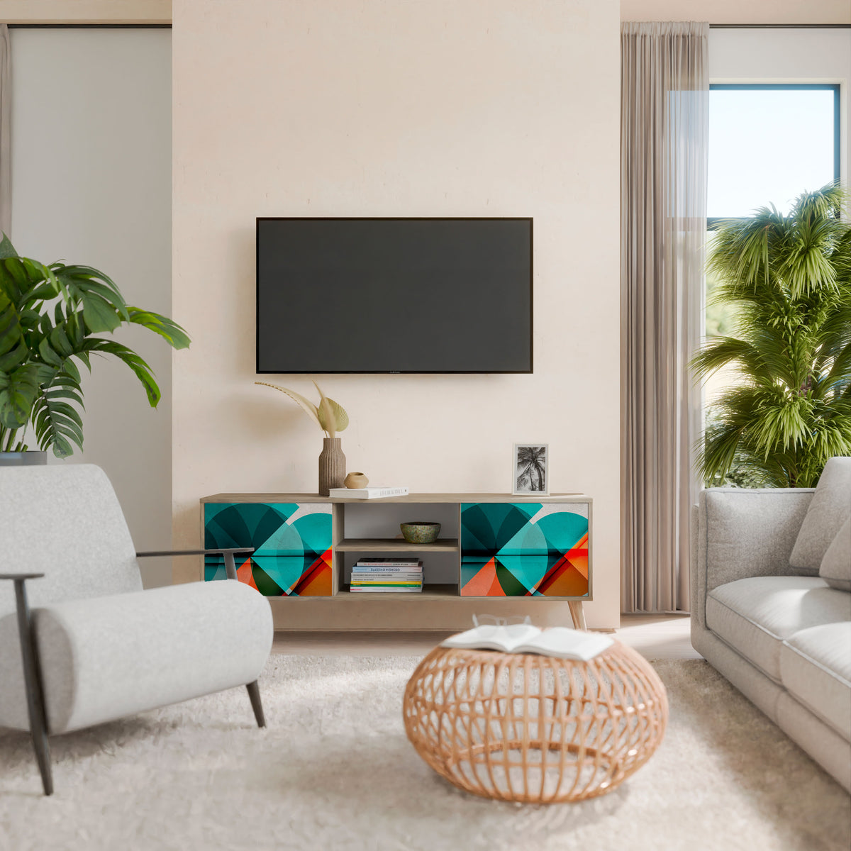 CIRCULAR RHAPSODY 2-Door TV Cabinet