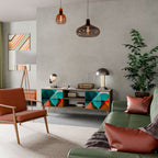 CIRCULAR RHAPSODY 2-Door TV Stand in Oak Effect