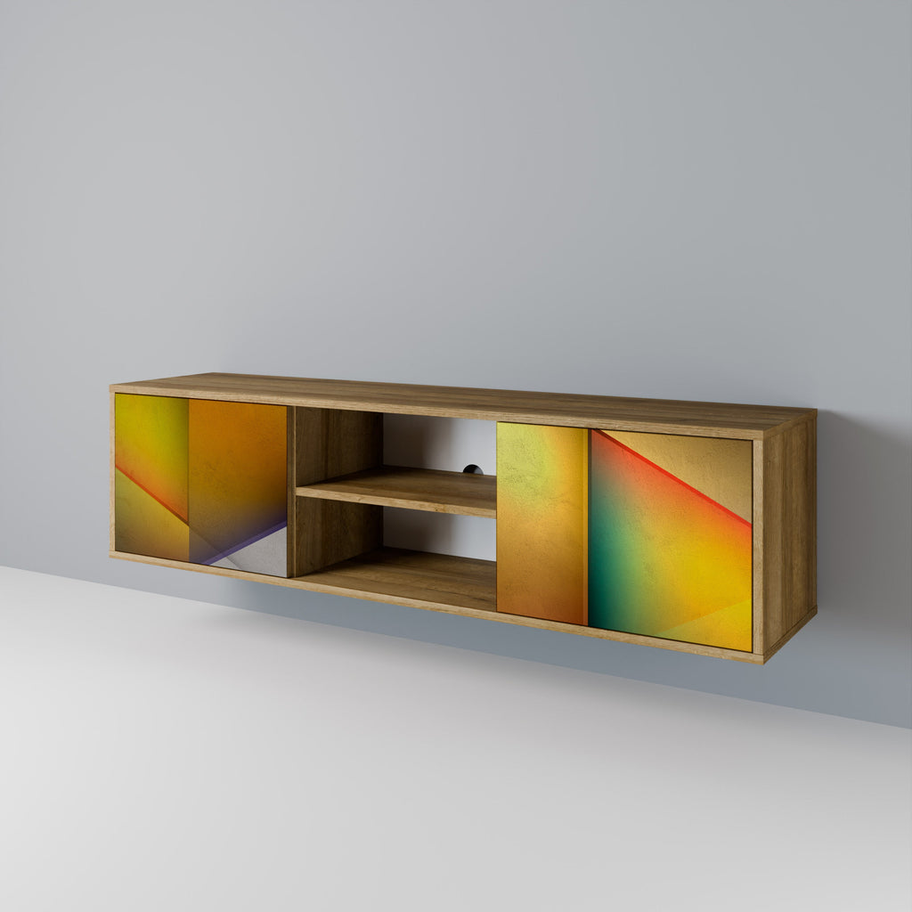 PIERCING SHARPNESS Móvel de TV com 2 Portas em Efeito Carvalho