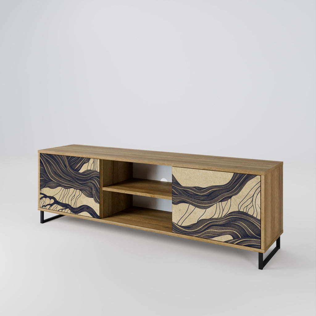 UNIFIED FRAGMENTS 2-Door TV Stand in Oak Effect