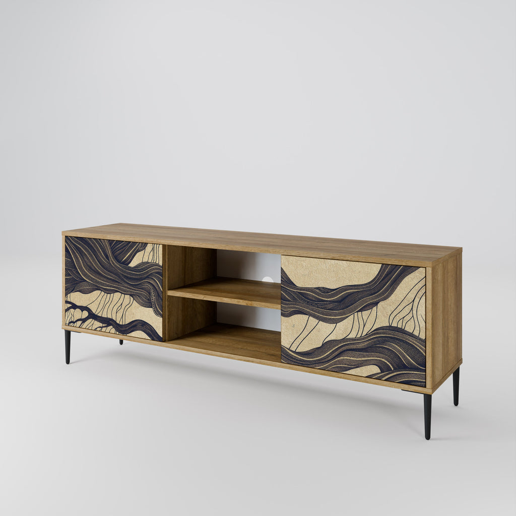 UNIFIED FRAGMENTS 2-Door TV Stand in Oak Effect