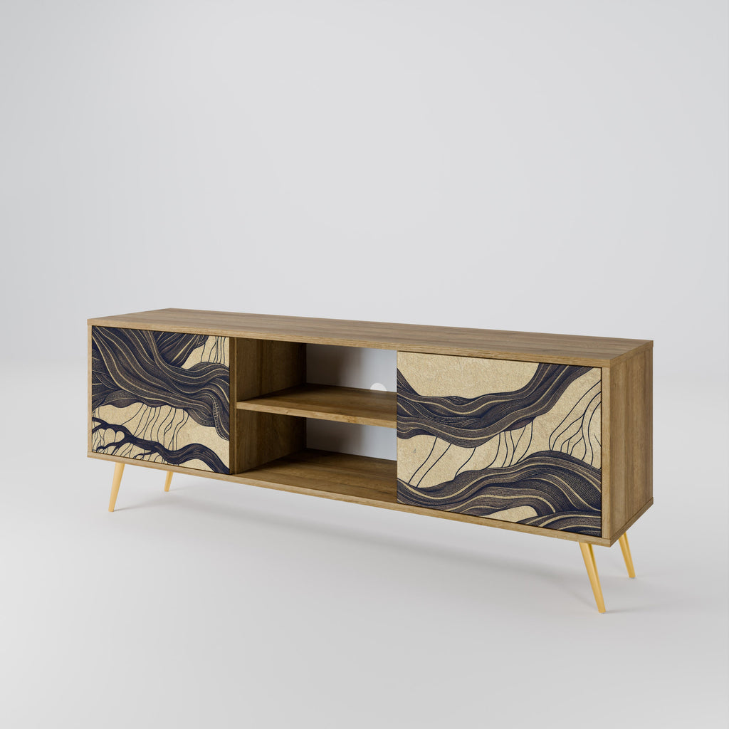 UNIFIED FRAGMENTS 2-Door TV Stand in Oak Effect