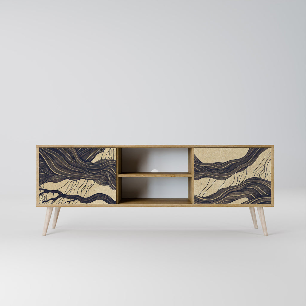 UNIFIED FRAGMENTS 2-Door TV Stand in Oak Effect