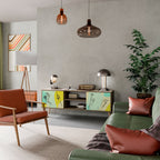 BODY LANGUAGE 2-Door TV Stand in Oak Effect