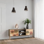 GEOMETRIC FUSION 2-Door TV Stand in Oak Effect