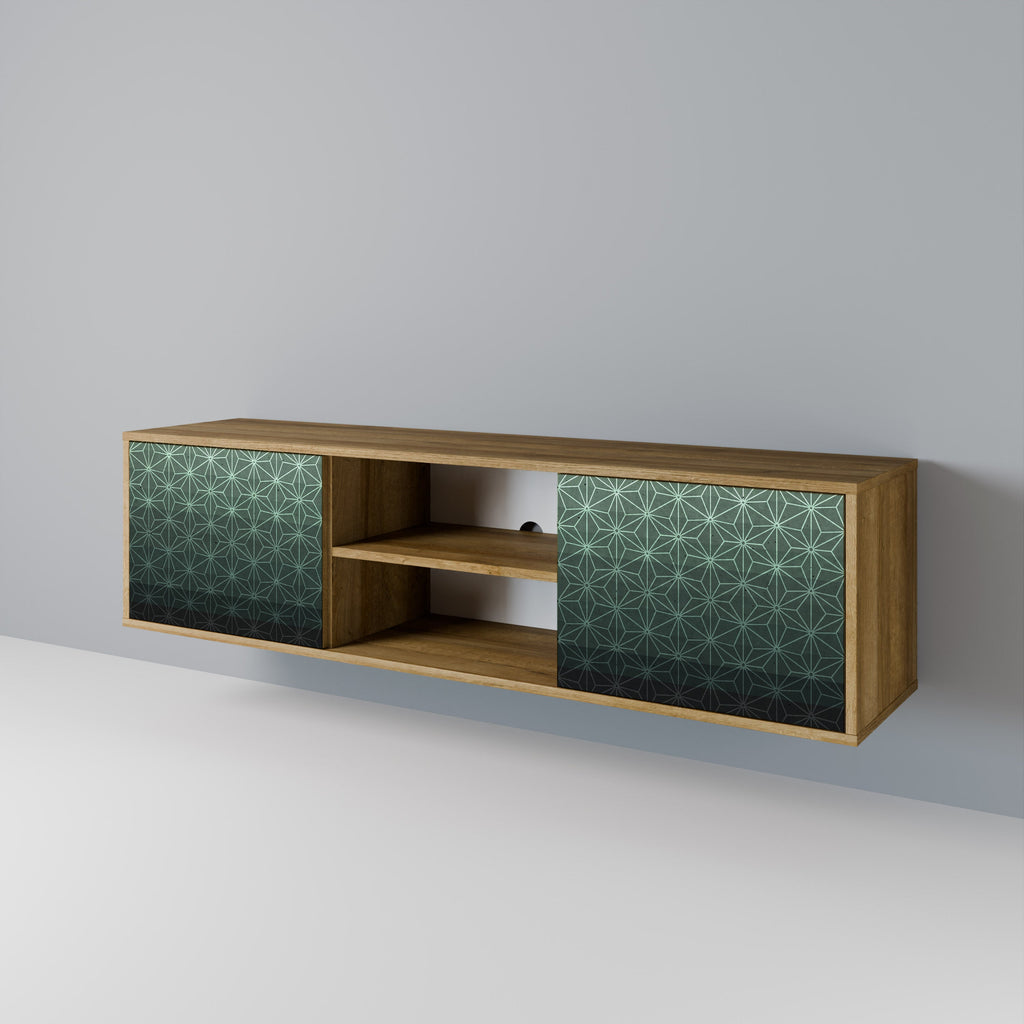 ORNAMENTAL GLIMMER 2-Door TV Stand in Oak Effect