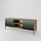 ORNAMENTAL GLIMMER 2-Door TV Stand in Oak Effect