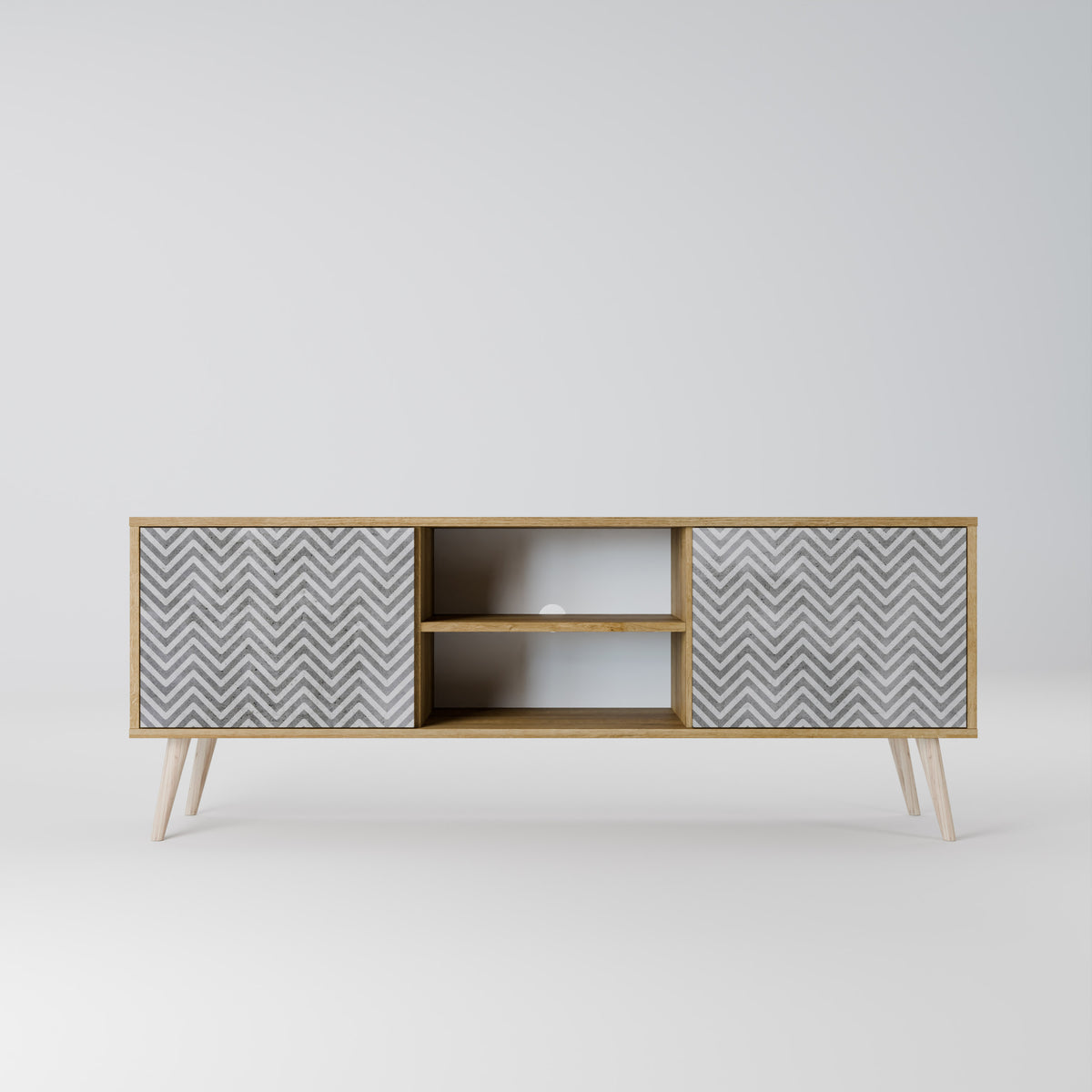 CONCRETE ZIG ZAG Móvel de TV de 2 Portas