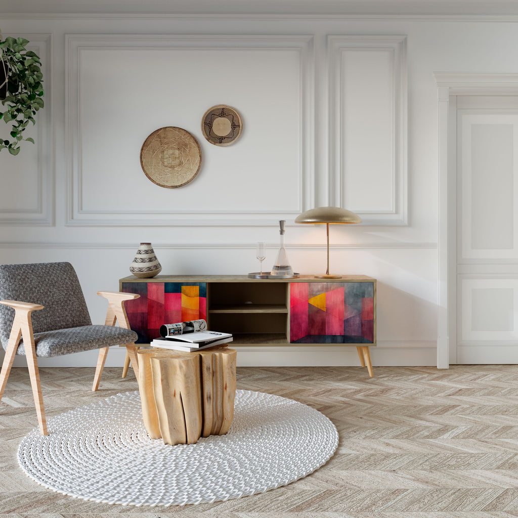 COLORFUL SOUNDS Móvel de TV com 2 Portas em Efeito Carvalho