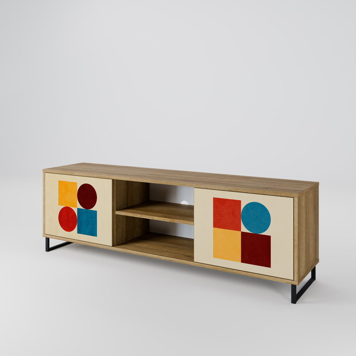 GEOMETRIC PUZZLE 2-Door TV Cabinet