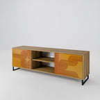 STRENGTHENING RELATION Móvel de TV com 2 Portas em Efeito Carvalho