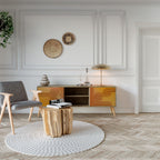 STRENGTHENING RELATION Móvel de TV com 2 Portas em Efeito Carvalho