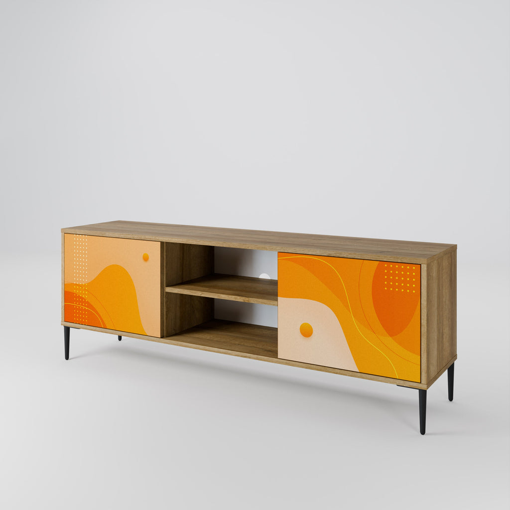ORANGE ARRANGEMENT 2-Door TV Stand in Oak Effect