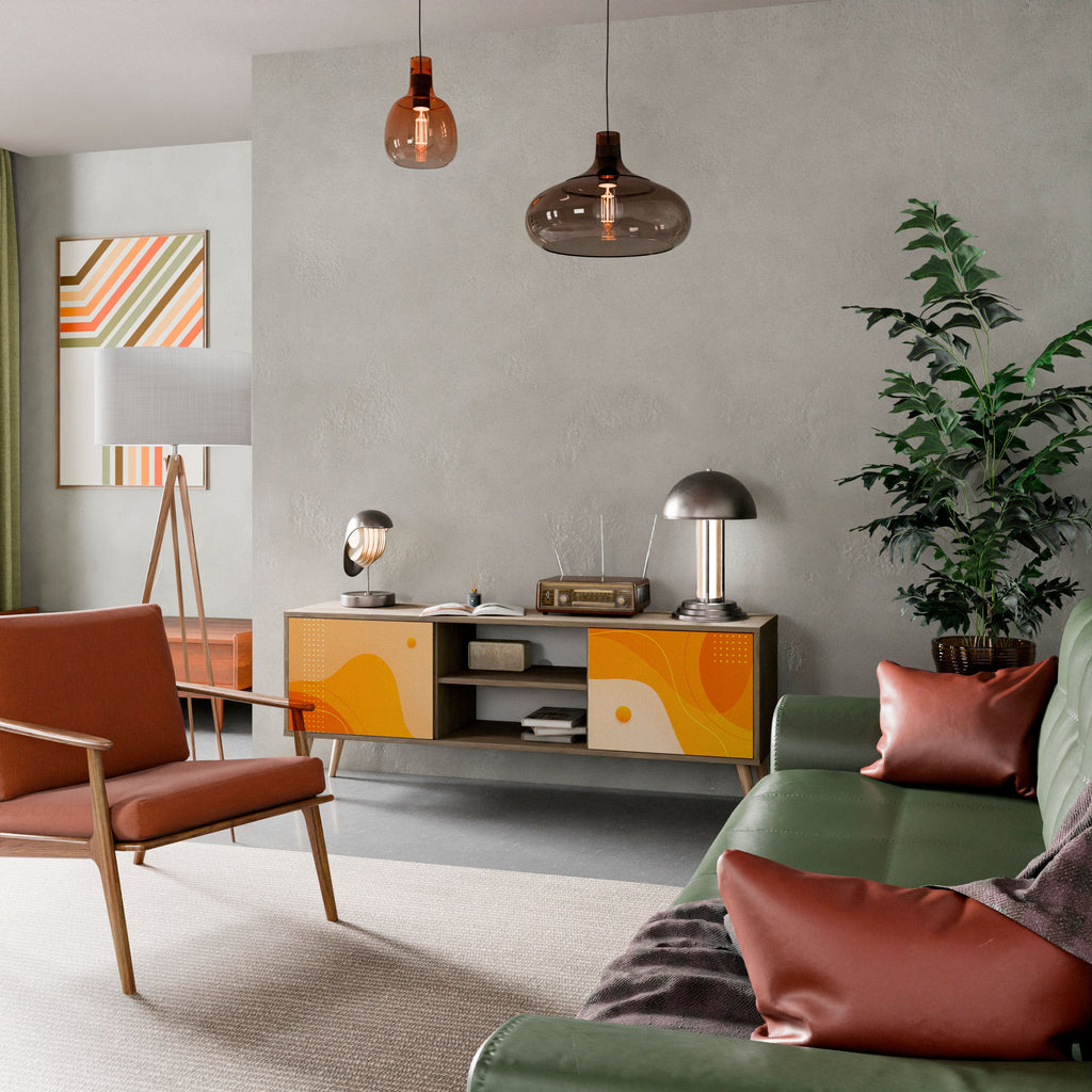 ORANGE ARRANGEMENT 2-Door TV Stand in Oak Effect