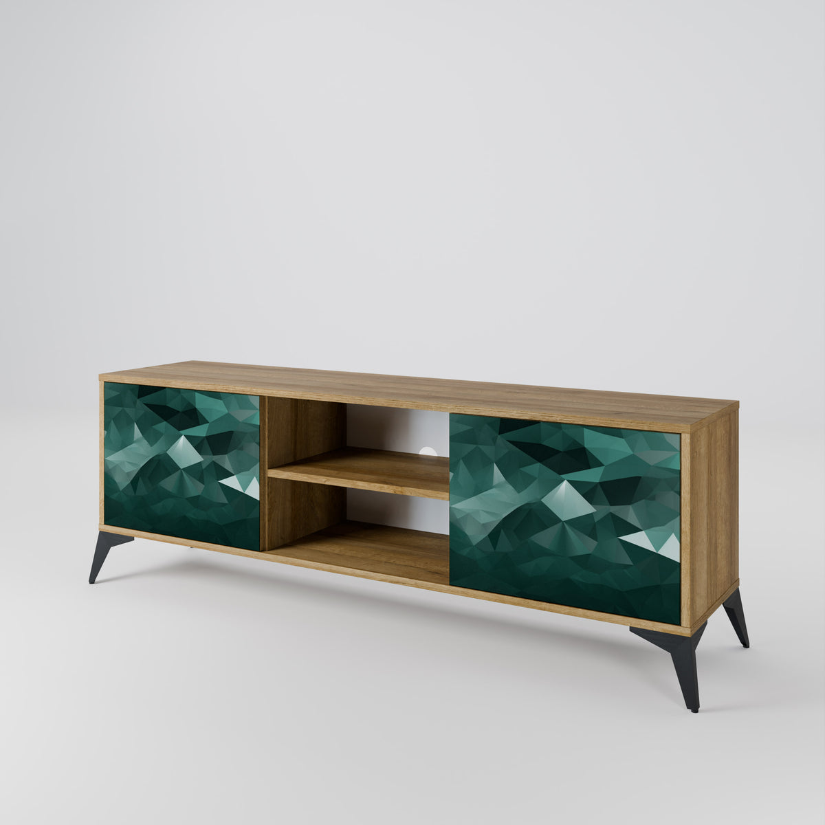POLYGONAL FLOATING Móvel de TV de 2 Portas