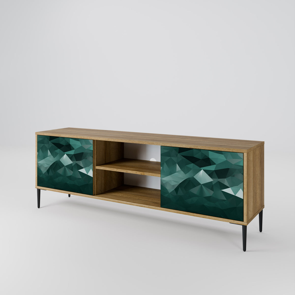 POLYGONAL FLOATING Móvel de TV de 2 Portas