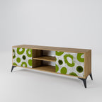 GREEN RHAPSODY 2-Door TV Stand in Oak Effect