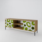 GREEN RHAPSODY 2-Door TV Stand in Oak Effect