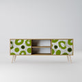 GREEN RHAPSODY 2-Door TV Stand in Oak Effect