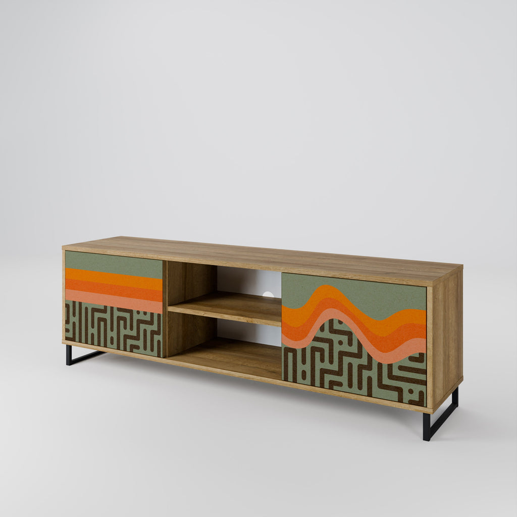 SIMPLE SOLUTIONS 2-Door TV Stand in Oak Effect