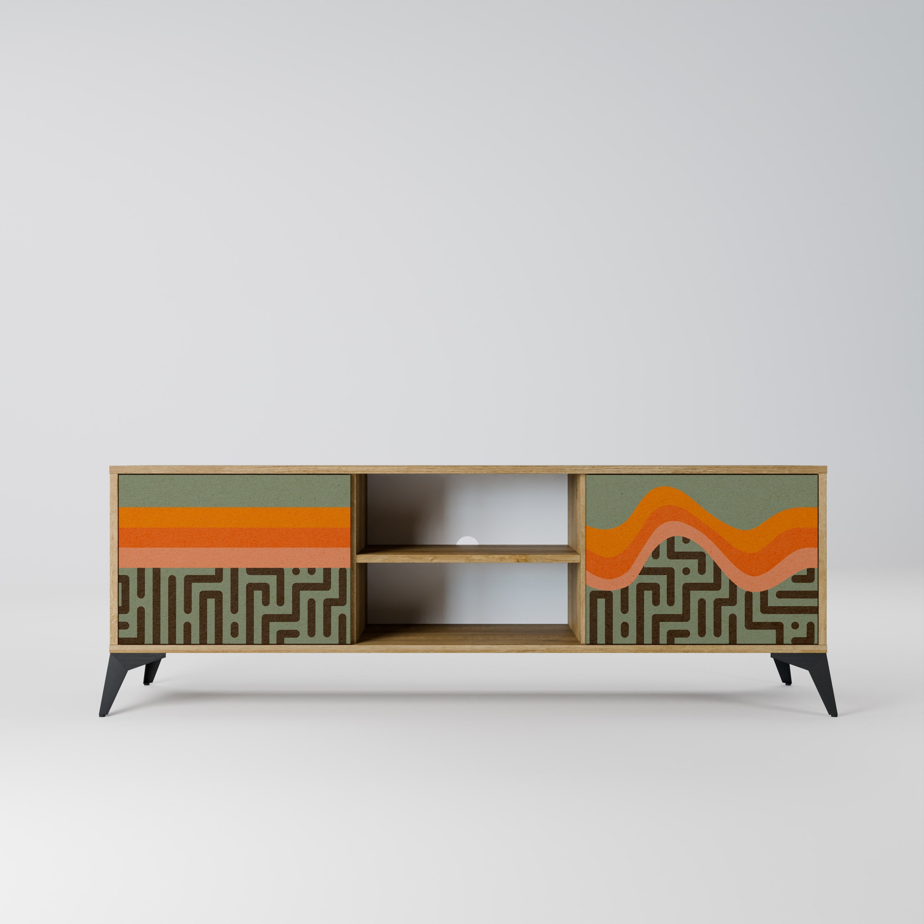 SIMPLE SOLUTIONS 2-Door TV Stand in Oak Effect