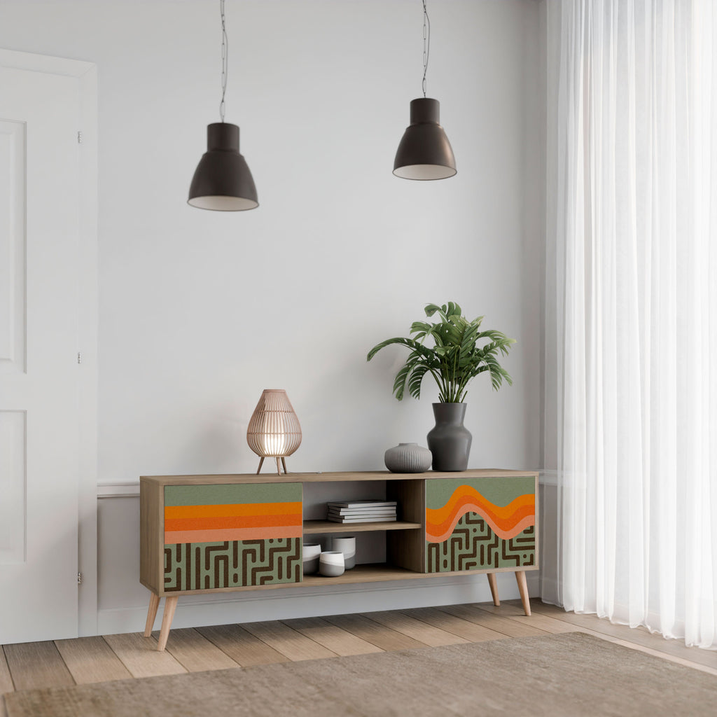 SIMPLE SOLUTIONS 2-Door TV Stand in Oak Effect