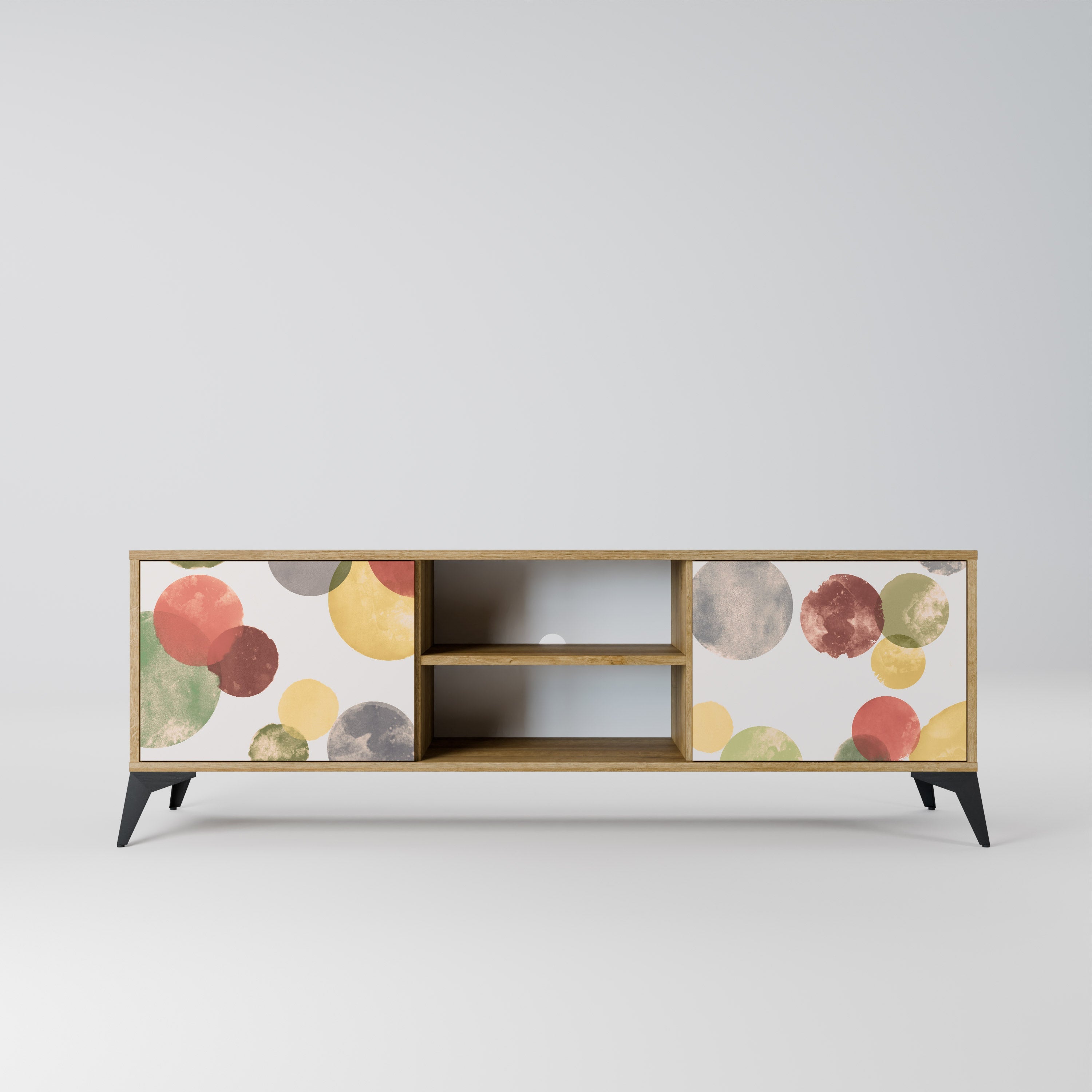 FLEETING HAPPINESS 2-Door TV Stand in Oak Effect