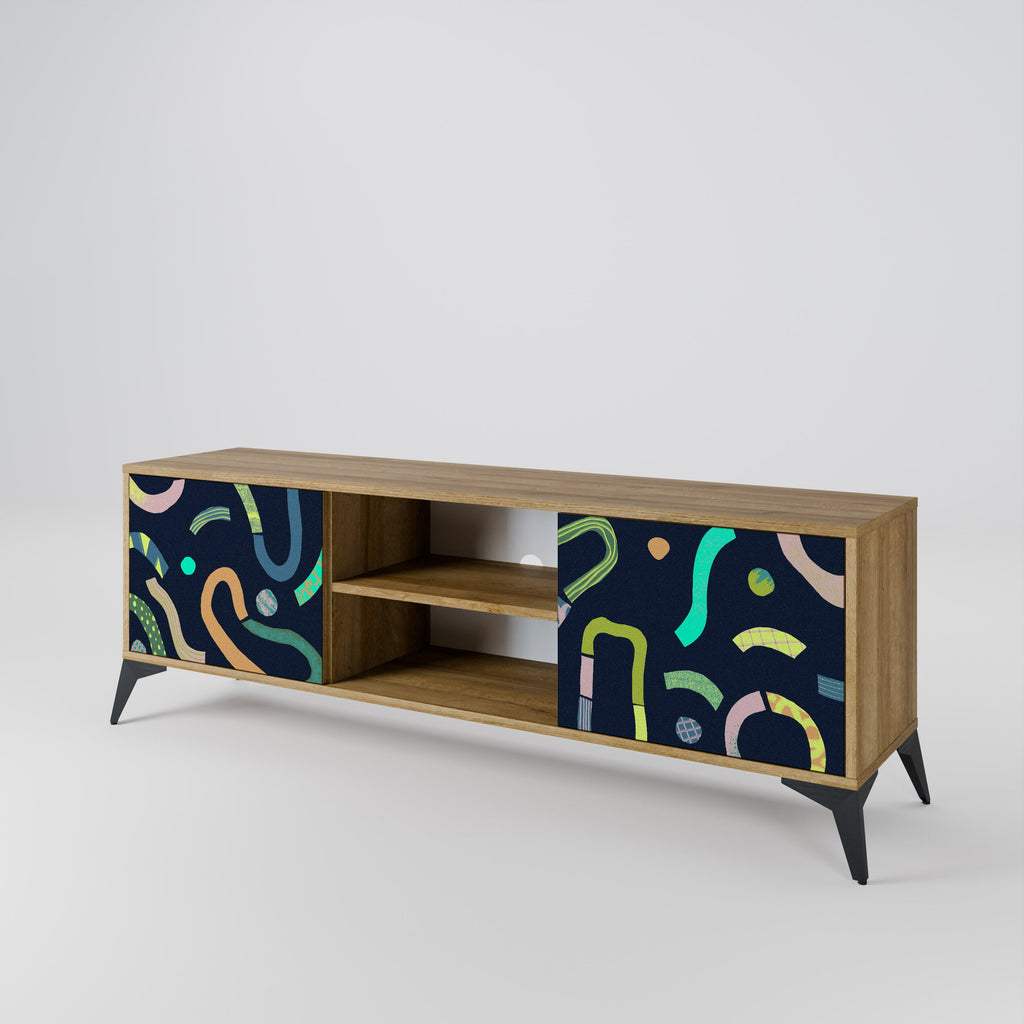 CONTRAST DANCE 2-Door TV Stand in Oak Effect