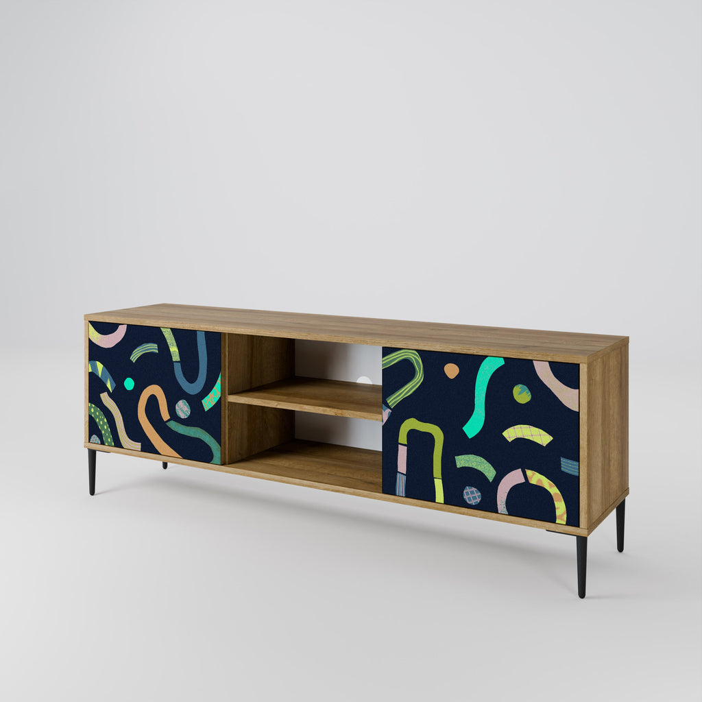 CONTRAST DANCE 2-Door TV Stand in Oak Effect