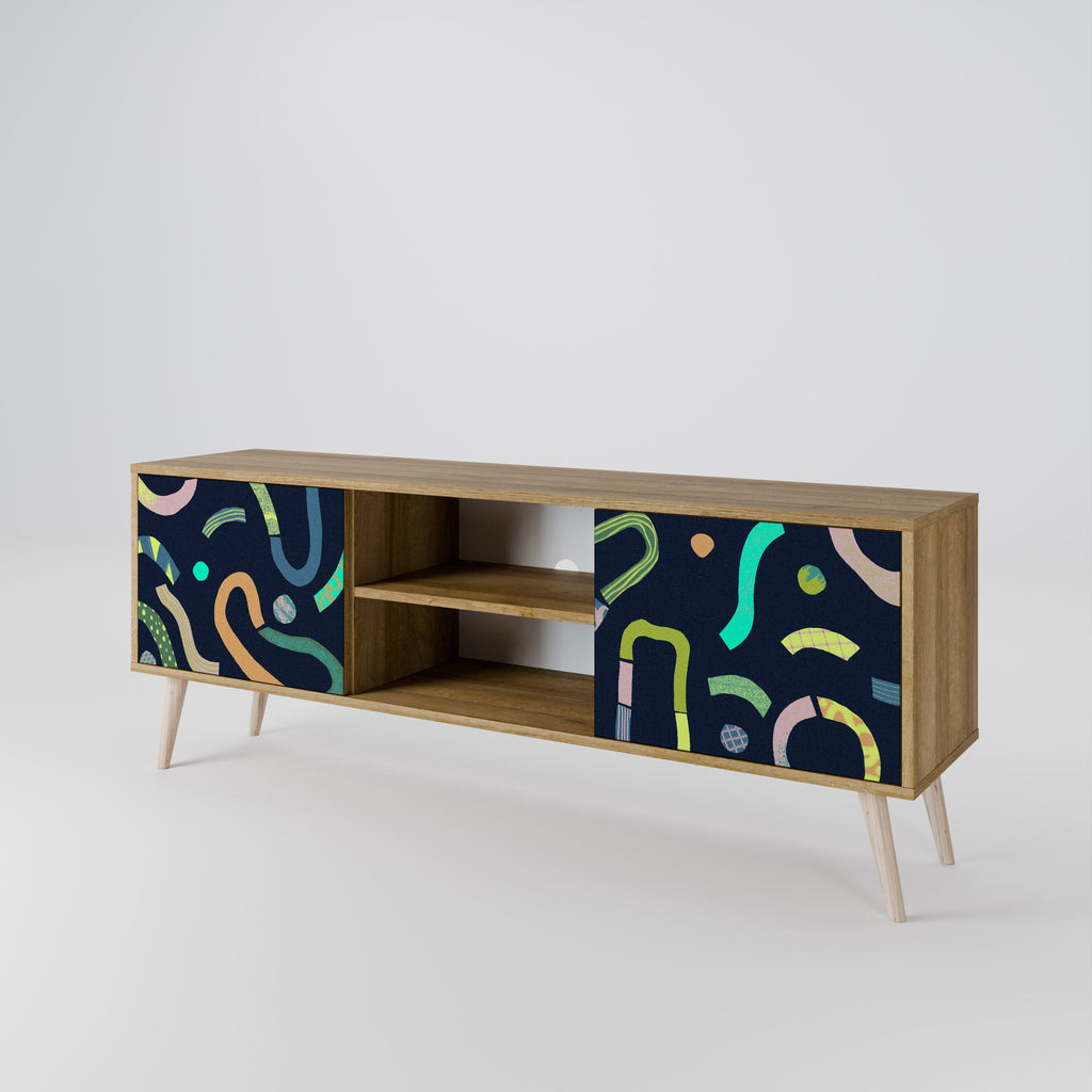 CONTRAST DANCE 2-Door TV Stand in Oak Effect