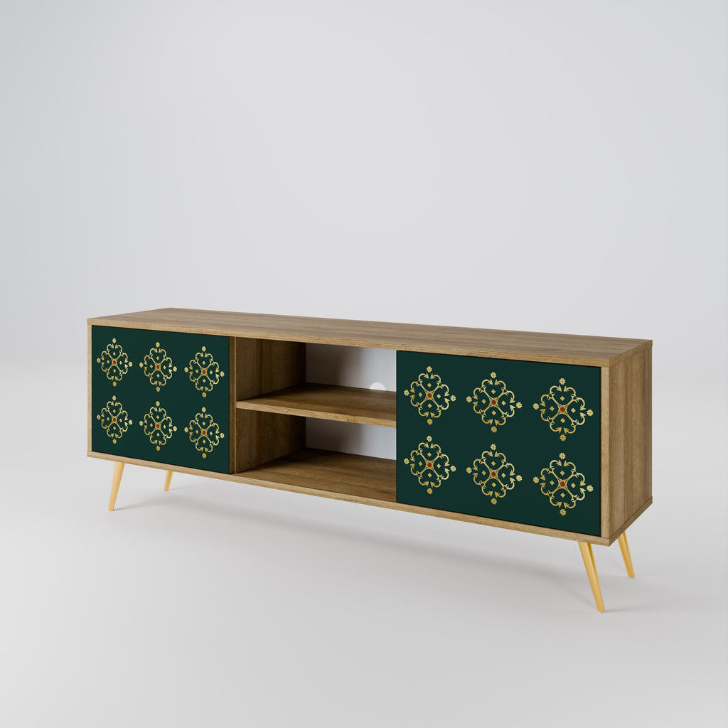 ROYAL MEDALLION 2-Door TV Stand in Oak Effect