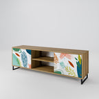 BOTANICAL HURRICANE 2-Door TV Stand in Oak Effect