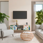 BOTANICAL HURRICANE 2-Door TV Stand in Oak Effect