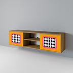 TEARS IN HEAVEN Móvel de TV com 2 Portas em Efeito Carvalho