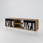 COLLAGE OF RECTANGLES 2-Door TV Stand in Oak Effect