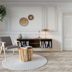 COLLAGE OF RECTANGLES 2-Door TV Stand in Oak Effect