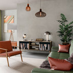 COLLAGE OF RECTANGLES 2-Door TV Stand in Oak Effect