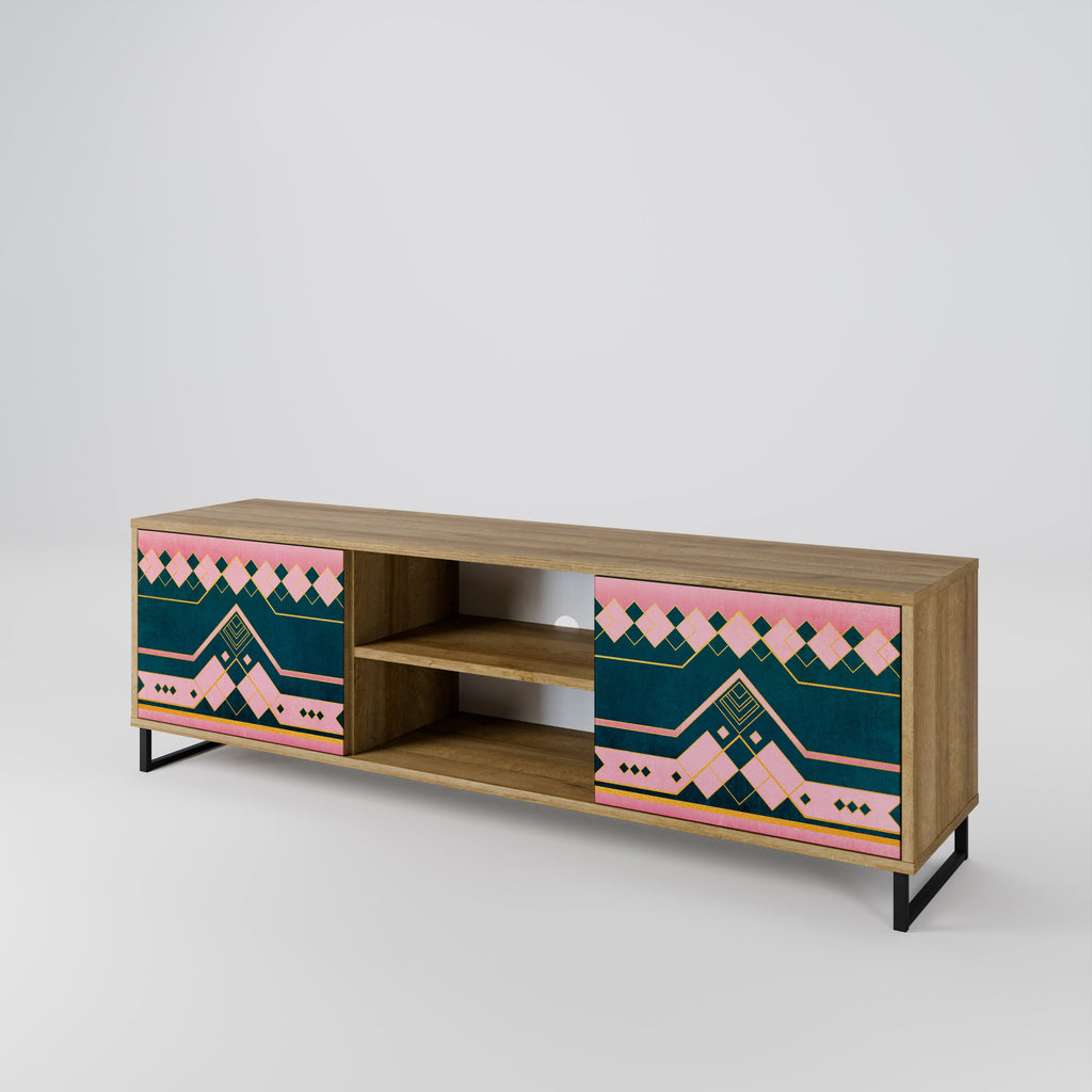 ROYAL COMPOSITION Móvel de TV com 2 Portas em Efeito Carvalho