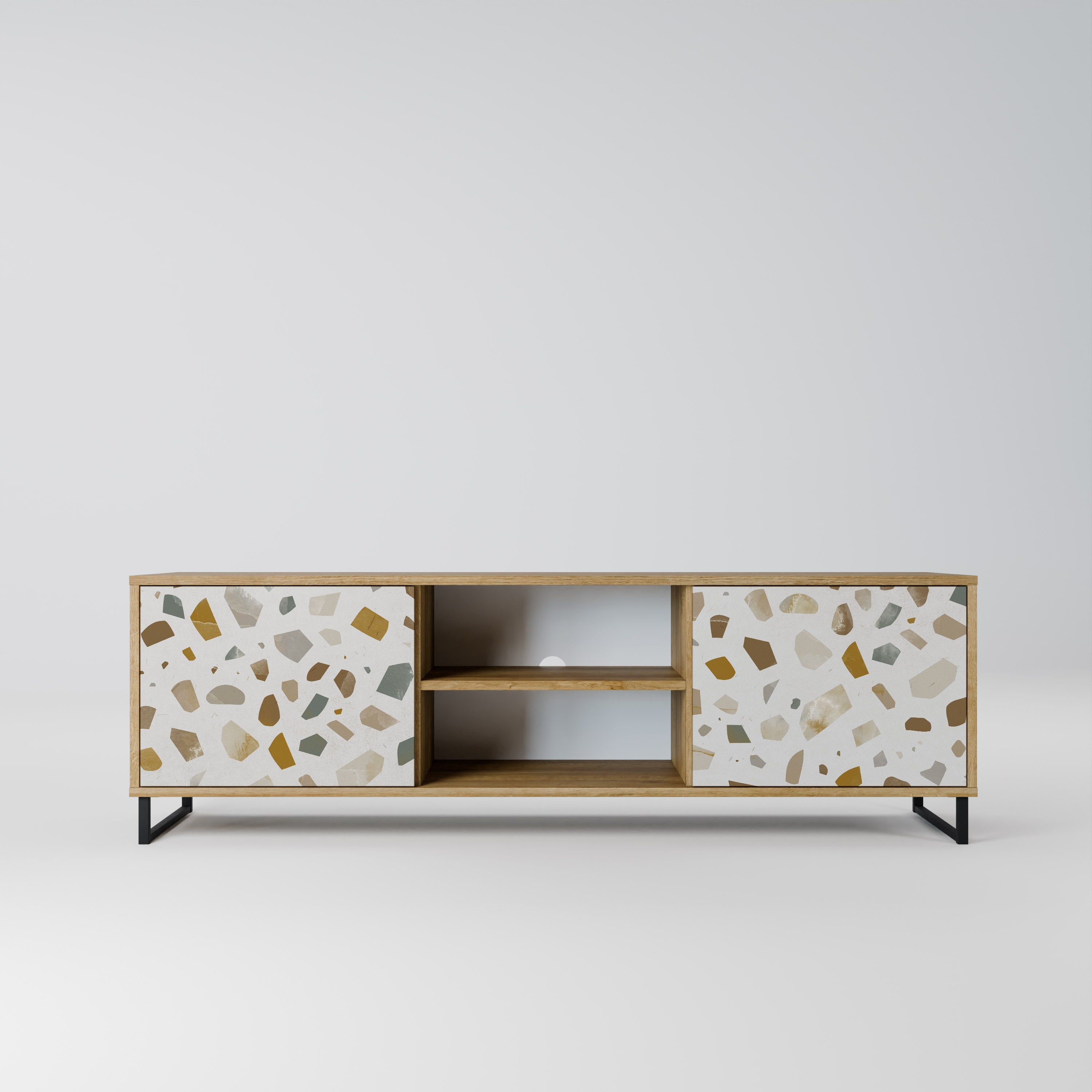 PIECES OF TOMORROW 2-Door TV Stand in Oak Effect