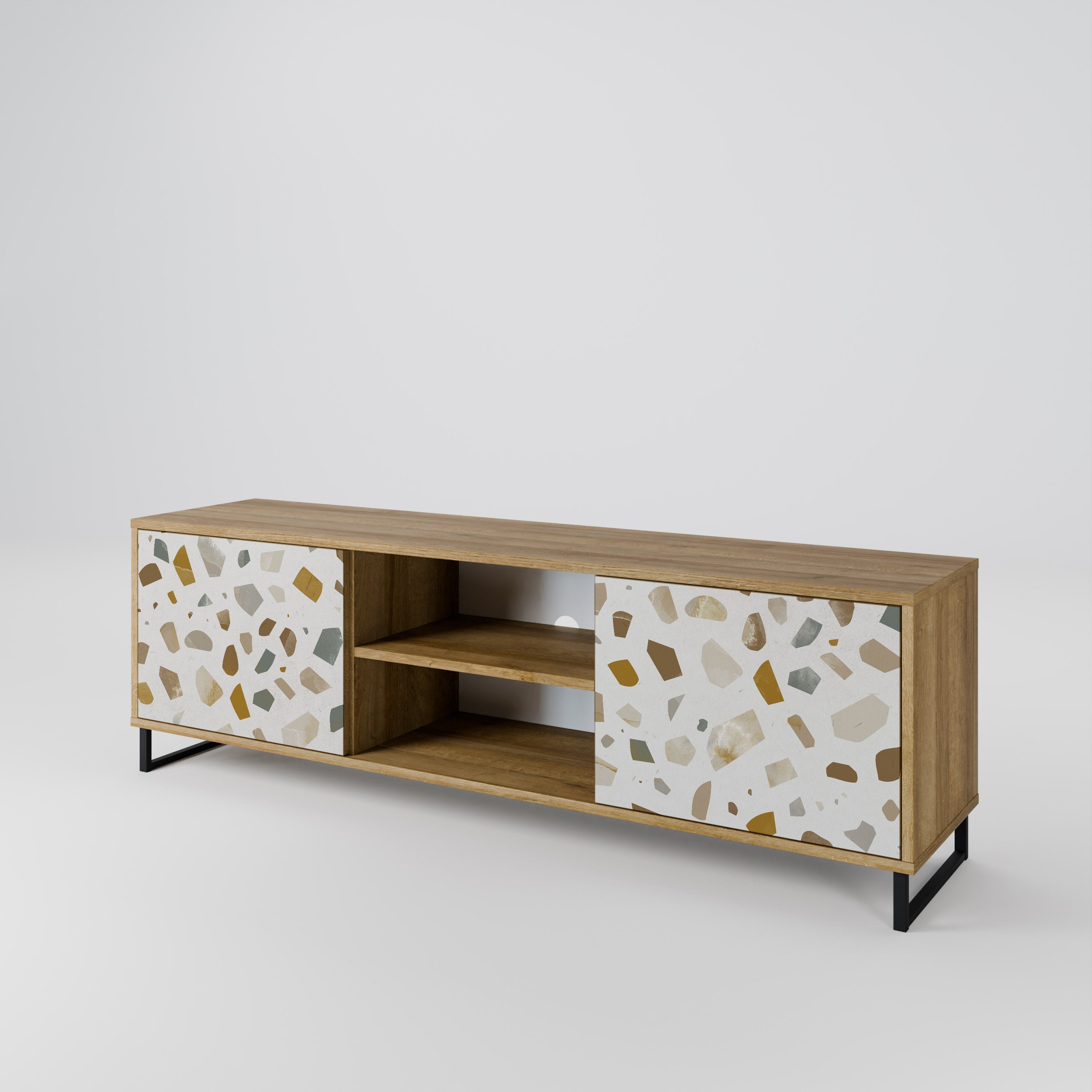 PIECES OF TOMORROW 2-Door TV Stand in Oak Effect