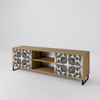 MONOCHROME NEXUS 2-Door TV Stand in Oak Effect