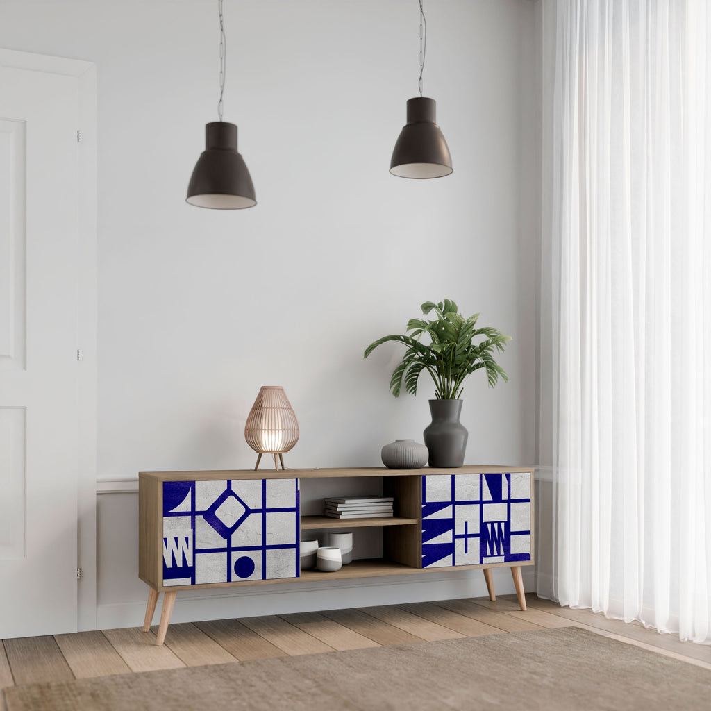 THE RIGHT PLACES 2-Door TV Stand in Oak Effect