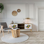 FUTURE SIGN 2-Door TV Stand in Oak Effect