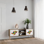 FUTURE SIGN 2-Door TV Stand in Oak Effect