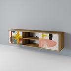 INTERSTELLAR VIBES 2-Door TV Stand in Oak Effect