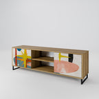 INTERSTELLAR VIBES 2-Door TV Stand in Oak Effect