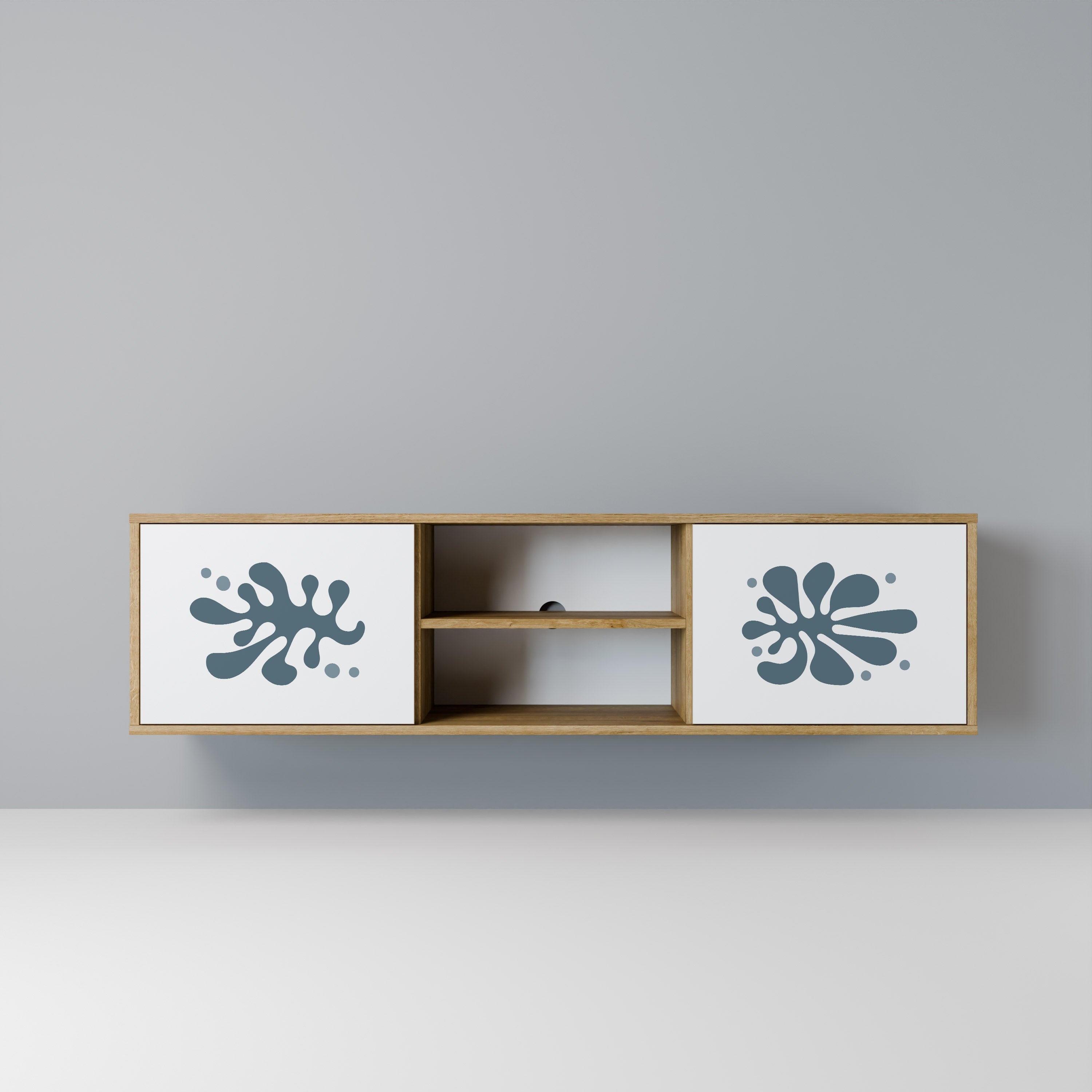 WONDERLAND VEGETATION 2-Door TV Stand in Oak Effect