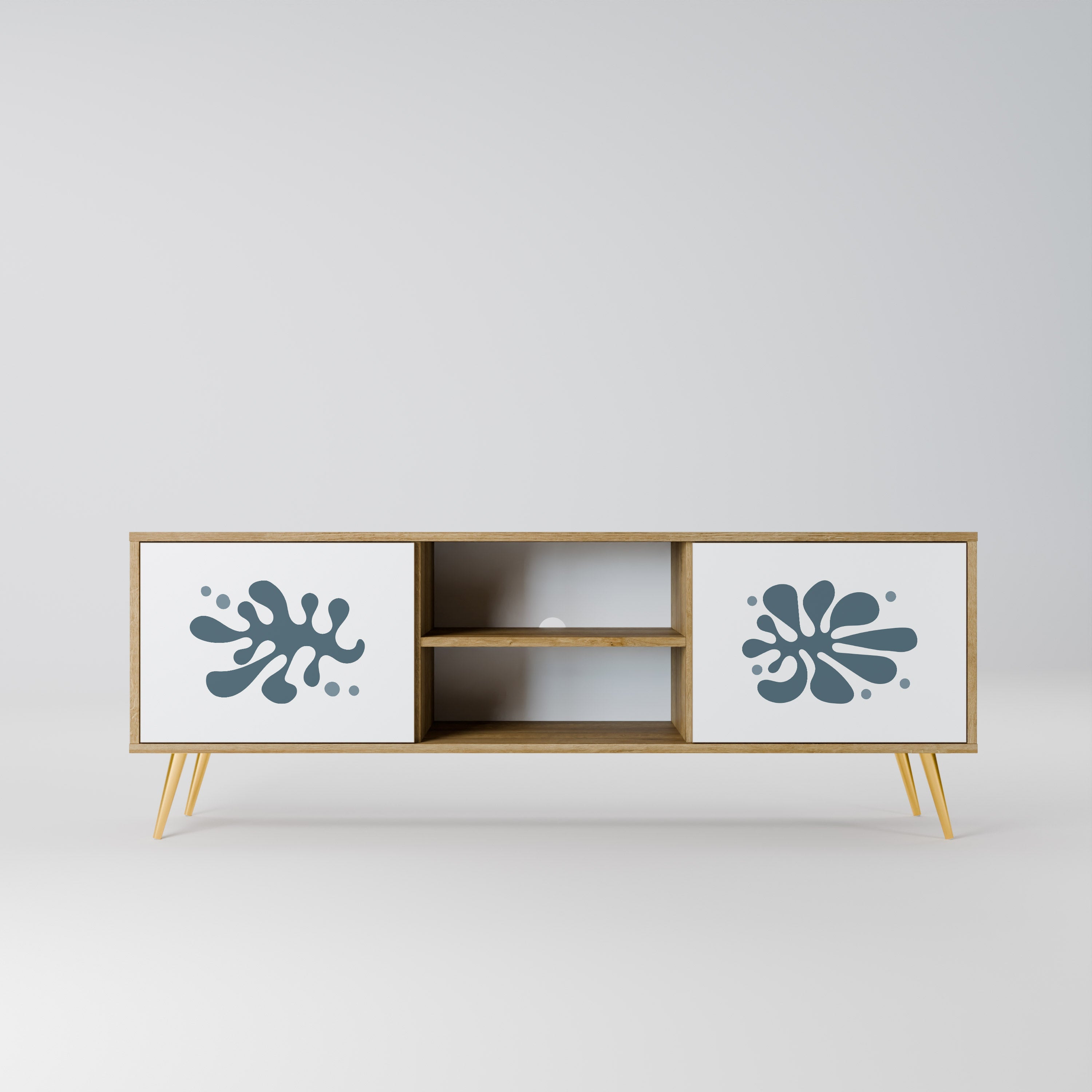 WONDERLAND VEGETATION 2-Door TV Stand in Oak Effect